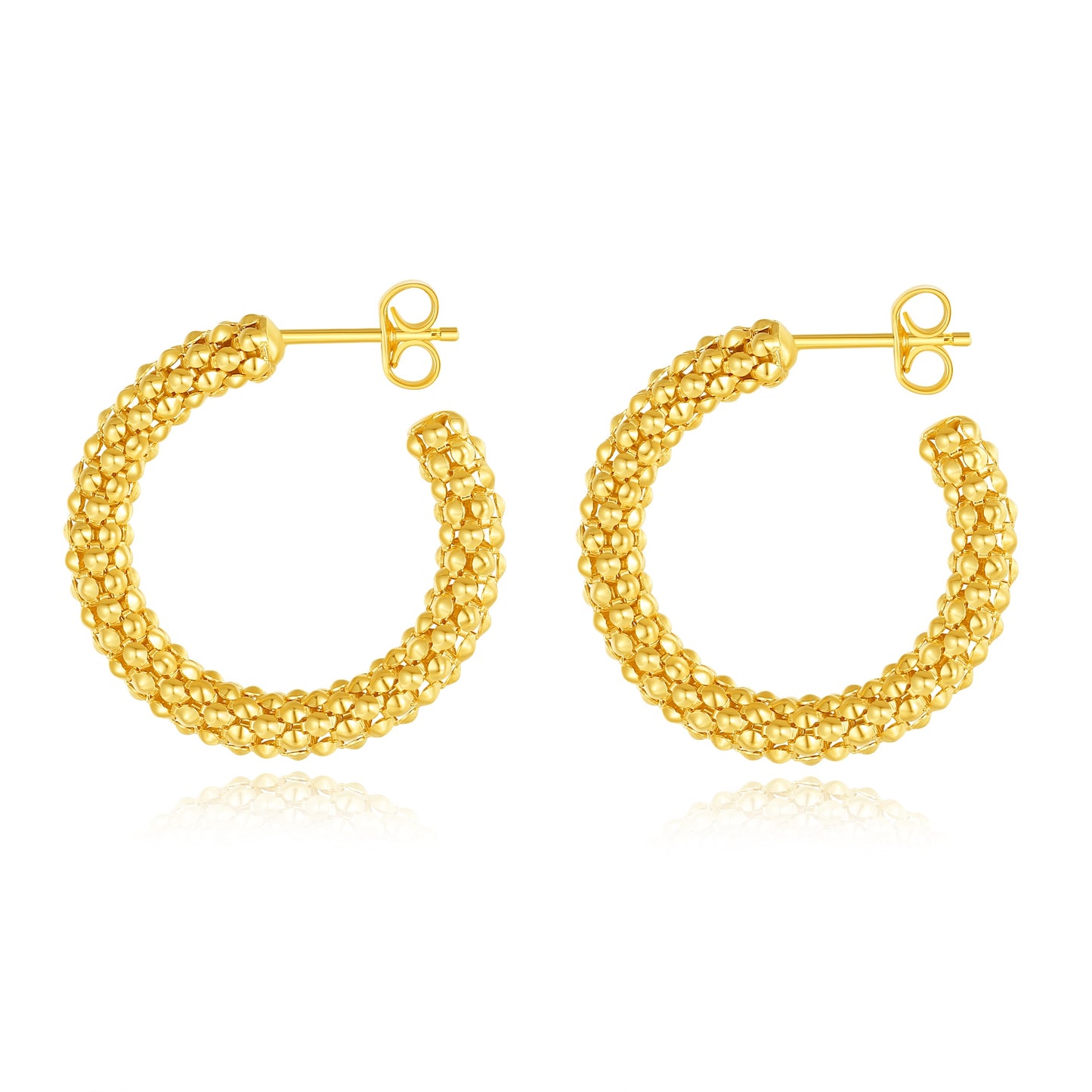 Popcorn Hoop Earrings