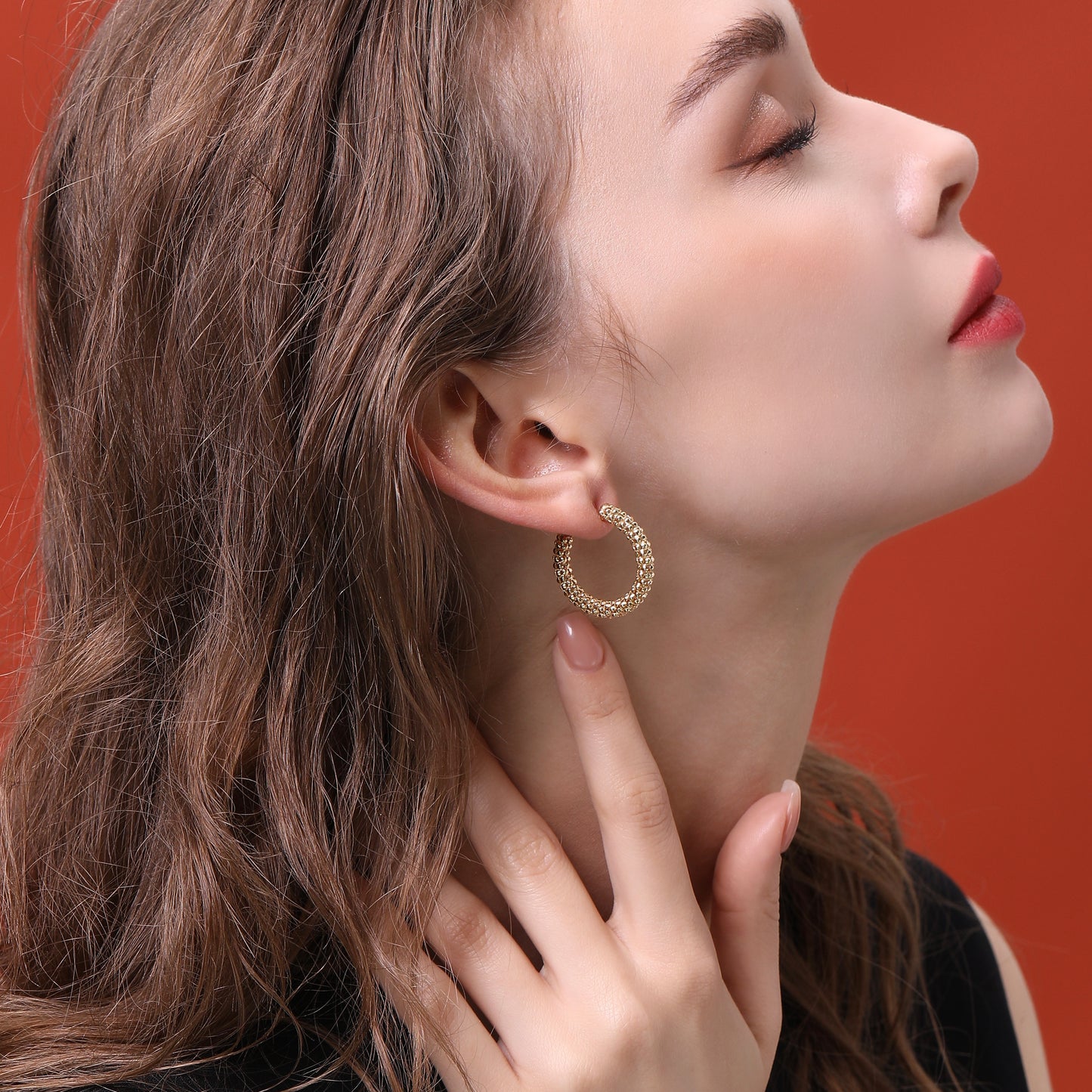 Popcorn Hoop Earrings