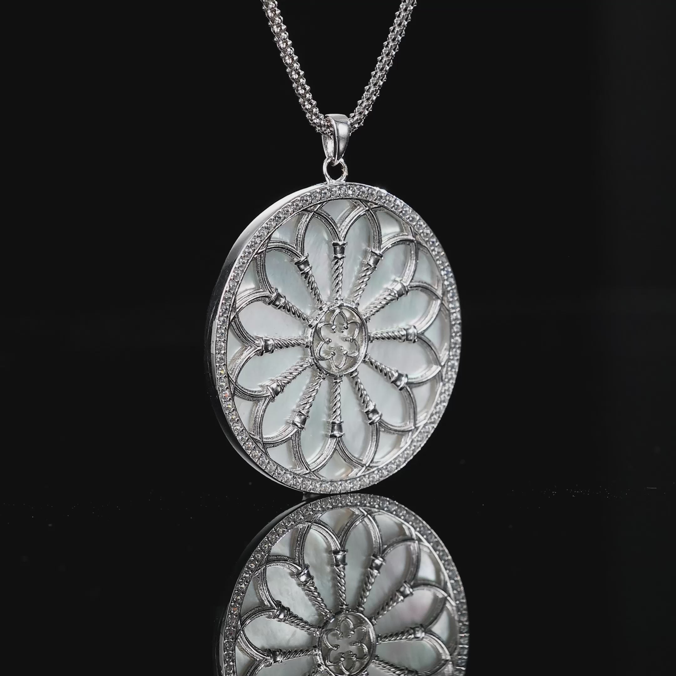 Rose deals window necklace